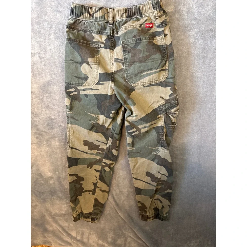Wrangler Boys Camo Cargo Jogger Pants Green Brown Size 10 Slim 109MGBW7E